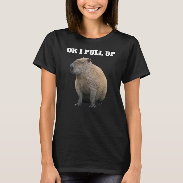 Okej, jag tar upp Capybara Meme Capybara T Shirt (Framsida)