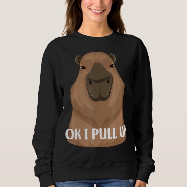 Okej, jag tar upp Capybara Pet Meme Nutria Brown f T Shirt (Framsida)