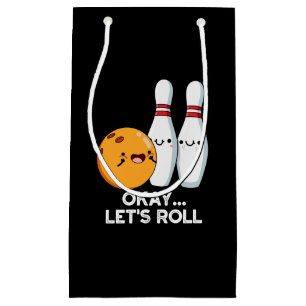 Okej Låt Oss Rulla Rolig Bowling Puns Mörk Bakgrun