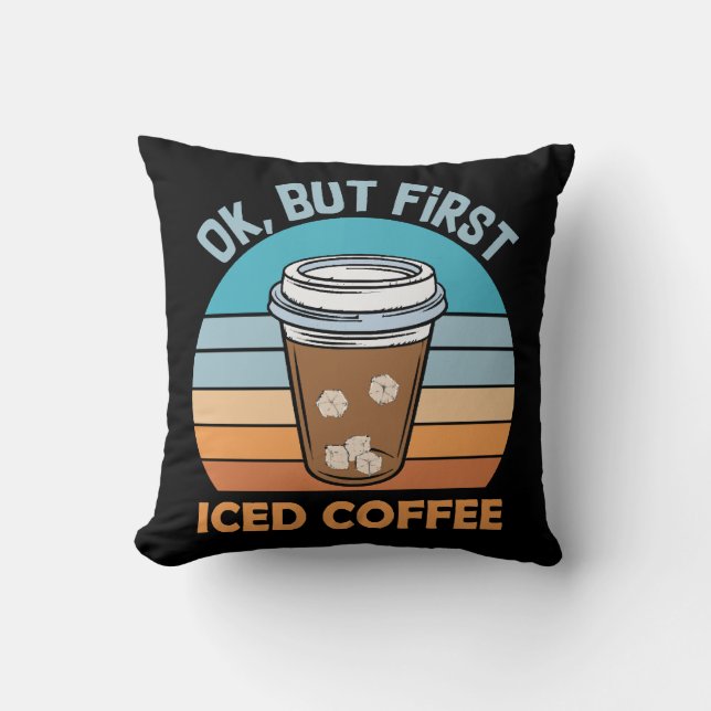 okej men först iskaffe kudde (Framsida)