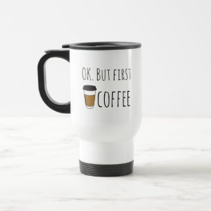 Okej, men första kaffet, Resemugg Illustration rol