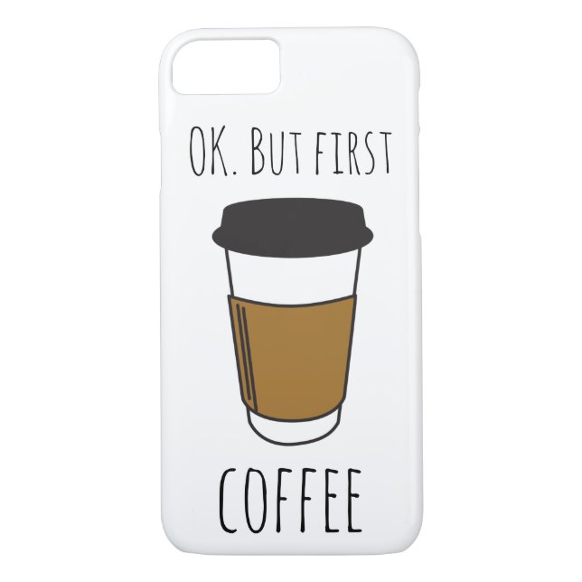 Okej, men första kaffet, Resemugg Illustration rol Case-Mate iPhone Skal (Baksida)