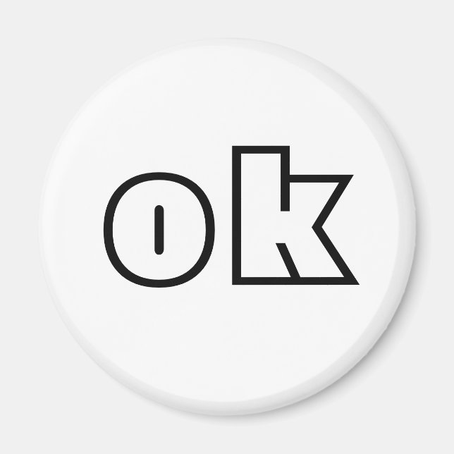okej-tecken magnet (Framsidan)