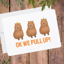 "Okej, vi kör upp!" Capybara Meme Julkort