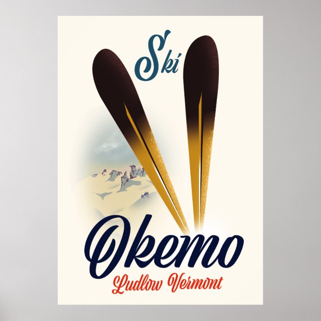 Okemo Ludlow Vermont ski poster (Framsidan)