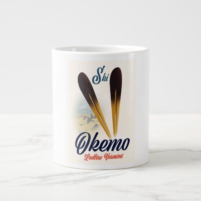 Okemo Ludlow Vermont skidposter Jumbo Mugg (Framsidan)