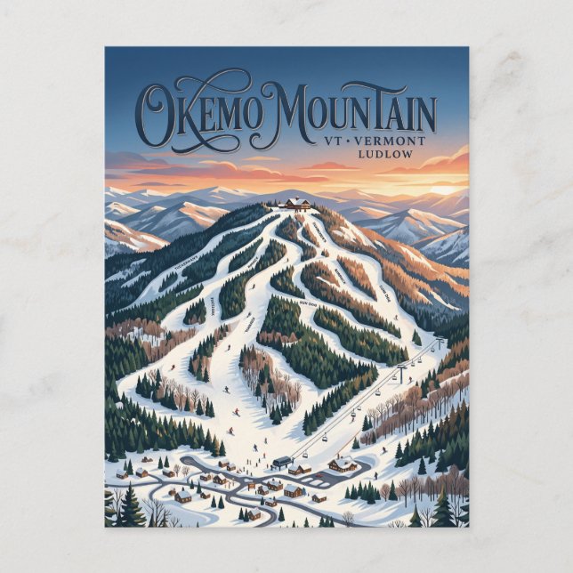Okemo Mountain Vermont Vykort (Framsida)