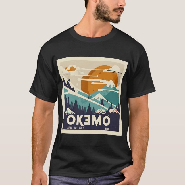 Okemo ski resort t shirt (Framsida)