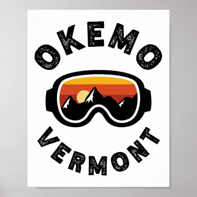 Okemo Skiing Ski Snowboarding in Vermont Poster (Framsidan)