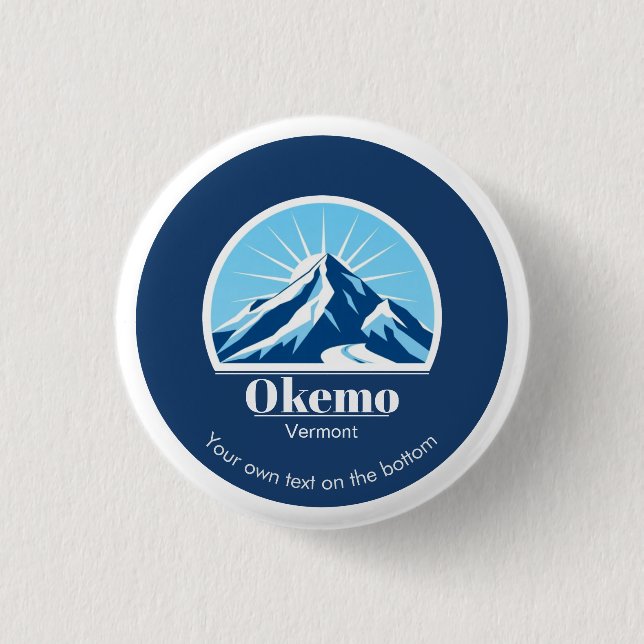 Okemo Vermont ski resort souvenir-gåva Knapp (Framsida)
