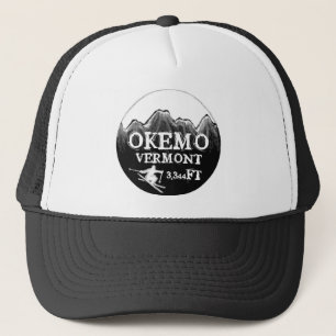 Okemo Vermont skidar svart vit konsthöjdhatten Keps