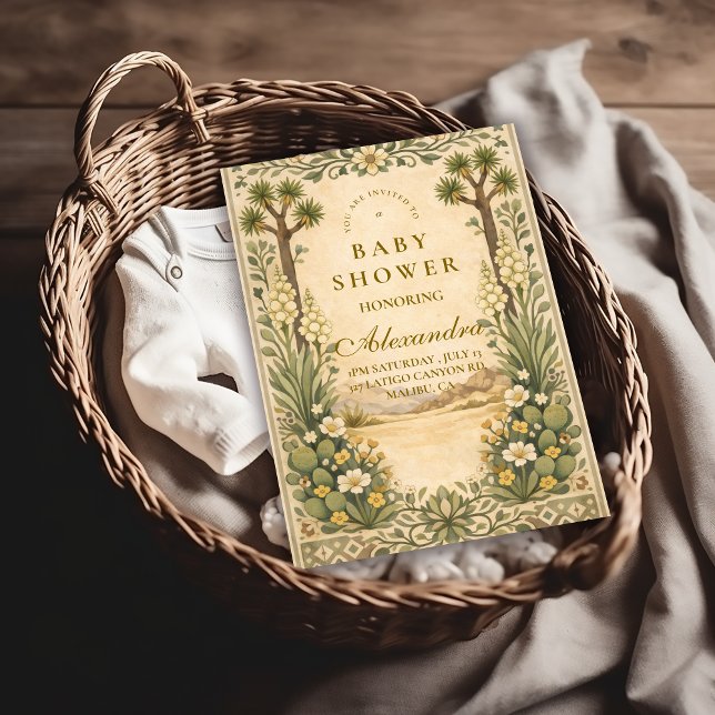 Öken Botanisk Bebis Shower Inbjudningar (Skapare uppladdad)