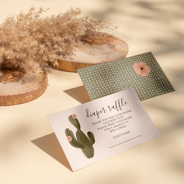 Öken Chic Blöja Lotteri Tilläggskort (Diapers are classy with our desert chic diaper raffle card. Check our collection for matching items!)