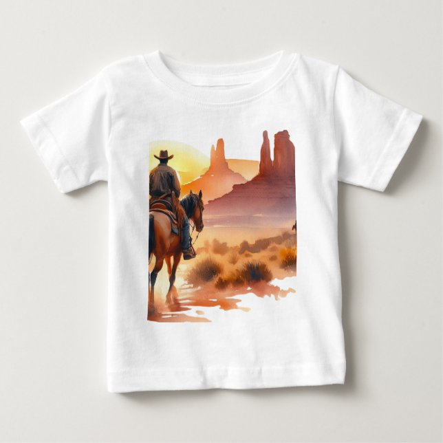 Öken Cowboy  T Shirt (Framsida)