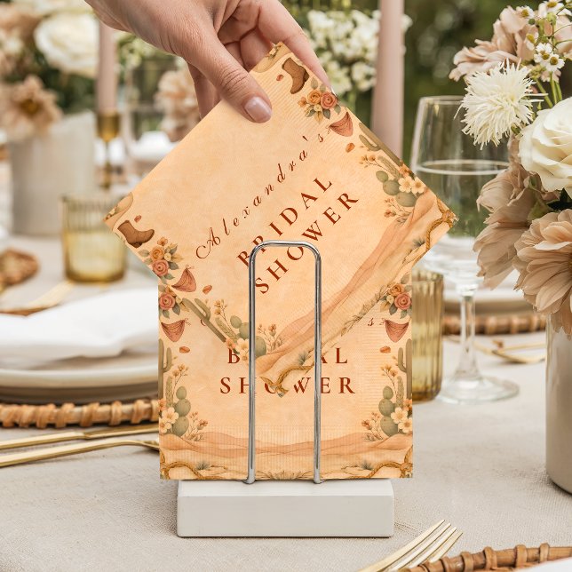 Öken Cowgirl Bröllopsdusch Pappersservett (Skapare uppladdad)