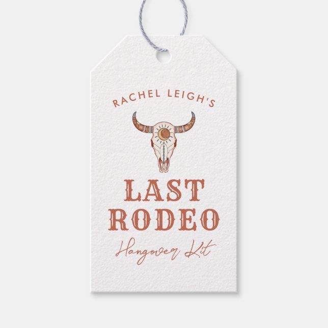Öken Cowgirl Sista Rodeo Baksmälla Kit Presentetikett (Framsidan)