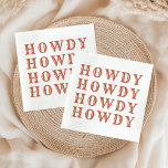 Öken Cowgirl Sista Rodeo Pappersservett<br><div class="desc">En rolig cowgirl-design med bruna och beige färger</div>