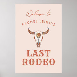 Öken Cowgirl Sista Rodeo Välkommen Poster