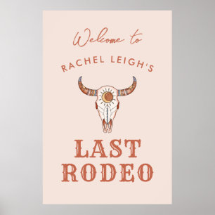 Öken Cowgirl Sista Rodeo Välkommen Poster