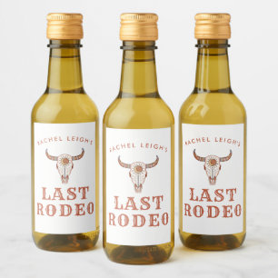 Öken Cowgirl Sista Rodeo Vinetikett