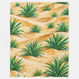 Öken Dyner Agave Mönster Fleecefilt