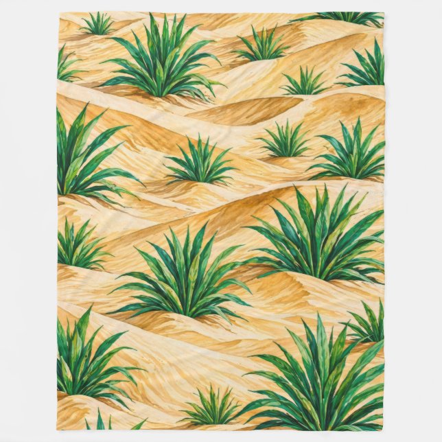 Öken Dyner Agave Mönster Fleecefilt (Framsidan)