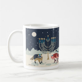 Öken för Hanukkah djurmenora Kaffemugg