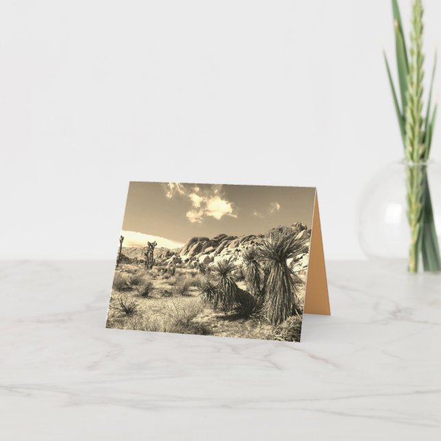 Öken i Sepia-kort Kort (Framsida)