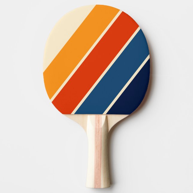 Öken Retro Regnbåge Fet Randig Pingisracket (Framsidan)
