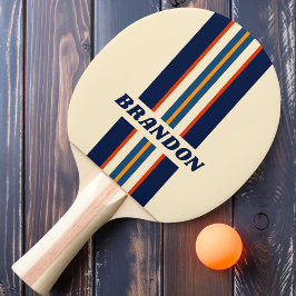 Öken Retro Regnbågsrallyremsa med namn Pingisracket