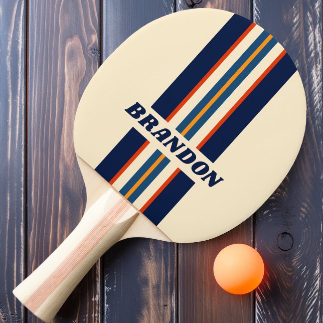 Öken Retro Regnbågsrallyremsa med namn Pingisracket (Skapare uppladdad)