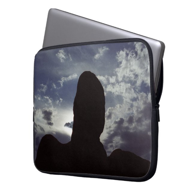Öken Siluett: Arches National Park Laptop Sleeve (Framsidan Vänster)