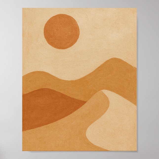 Öken Sol Minimal Poster (Framsidan)
