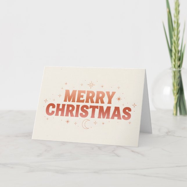 Öken Solnedgång Boho God Jul Helgkort (Framsida)