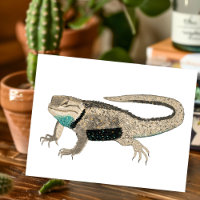Öken taggig ödla Reptil Djur Natur Konst