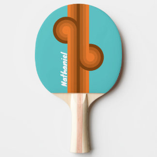 Öken Teal Randig Loop med Namn Pingisracket
