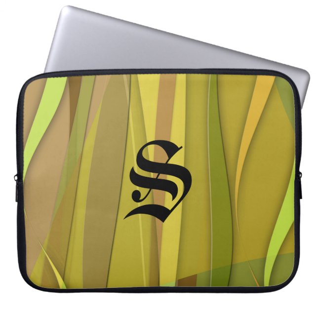 Öken Zephyr med monogram Laptop Fodral (Framsidan)