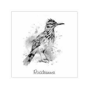 Ökenande, Roadrunner i akvarell, specialdesignad Självfärgande Stämpel