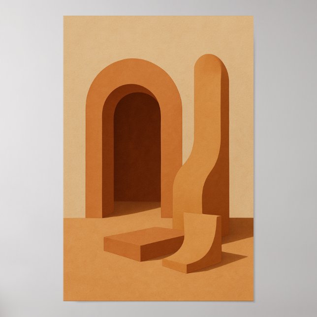 Ökenarkad Modern konstaffisch Poster (Framsidan)