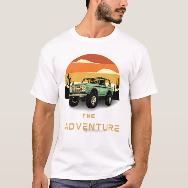 Ökenäventyr för män t shirt (Framsida)