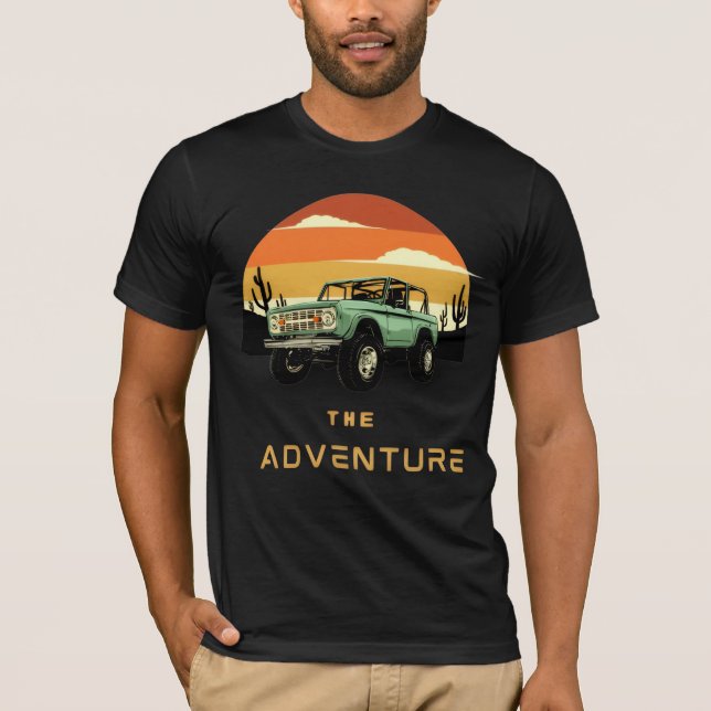 Ökenäventyr för män t shirt (Framsida)