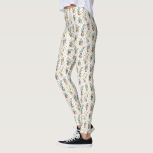 Ökenblom kliver det blommarmönster leggings