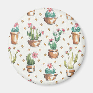 Ökenblom kliver det blommarmönster magnet