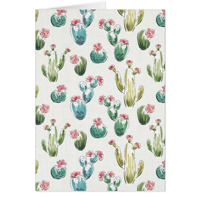Ökenblom kliver det | rosamönster hälsningskort (Framsidan)