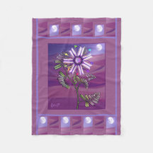Ökenblommad fleecefilt