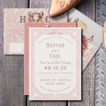 Ökenblommor Västerländsk Bröllopsinbjudan