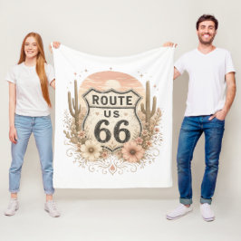 Ökenblomning Americana Mysiga Road Trip Nätter Fleecefilt
