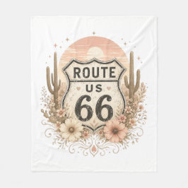 Ökenblomning Americana Mysiga Road Trip Nätter Fleecefilt