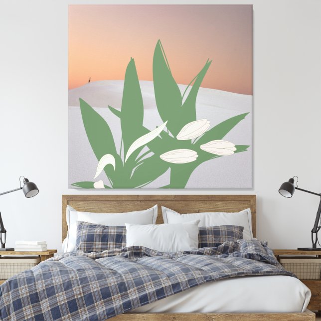 Ökenblomning Canvastryck (Insitu (sovrum))