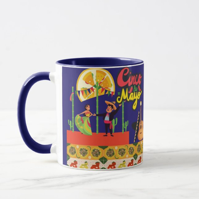 Ökenblomning Fiesta marinblå Mugg (Vänster)